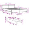 vidaXL Bed Frame with Drawers without Mattress Black 150x200 cm King Size