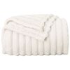 vidaXL Throw Blanket Cream 150 x 130 cm Fleece