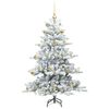 vidaXL Artificial Hinged Christmas Tree White 150 cm PVC and Steel