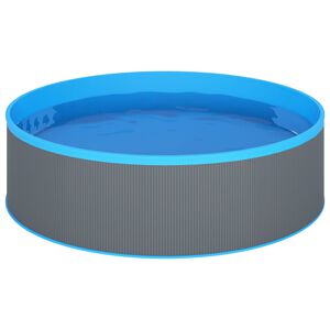 vidaXL Splash Pool | Grey and Blue | Steel, PVC | Large | Sturdy | Splash Pool