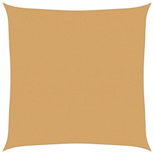 vidaXL Sunshade Sail 160 g/m&sup2; Square Sand 7x7 m HDPE
