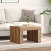 vidaXL Coffee Table Artisan Oak 50 x 50 x 35 cm Engineered Wood