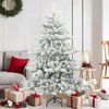 vidaXL Artificial Hinged Christmas Tree White 150 cm PVC and Steel