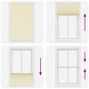 vidaXL Pleated Blind Cream 115x200 cm Fabric Width 114.4 cm Polyester