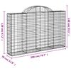 vidaXL Arched Gabion Baskets 14 pcs 200x30x120/140 cm Galvanised Iron