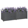 vidaXL Garden Planter Grey 150x50x50 cm Solid Pinewood