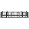 vidaXL Outdoor Dog Kennel Steel 9.38 m²