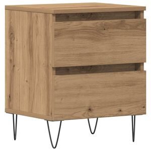 vidaXL Bedside Cabinet Artisan oak 40 x 35 x 50 cm Engineered wood
