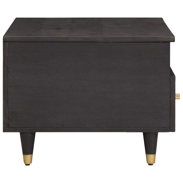 vidaXL Coffee Table with Drawer Black 80 x 54 x 40 cm Solid Mango Wood