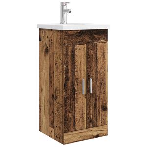vidaXL Bathroom Vanity with Sink Old Wood 42 x 40 x 84.5 cm