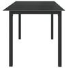vidaXL Garden Table Black 150x90x74 cm Aluminium and Glass