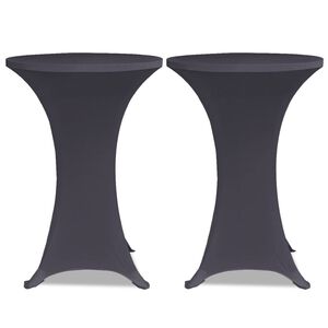 vidaXL Stretch Table Cover 2 pcs 60 cm Anthracite
