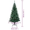vidaXL Artificial Christmas Tree with Iridescent Tips Green 120 cm PVC