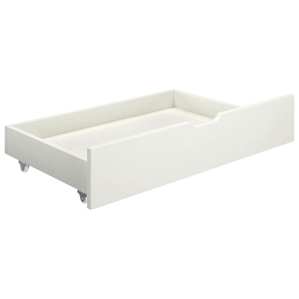 vidaXL Bed Drawers 2 pcs White Solid Pine Wood