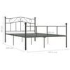 vidaXL Bed Frame without Mattress Grey Metal 160x200 cm