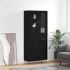 vidaXL Highboard Black 69.5x34x180 cm Engineered Wood
