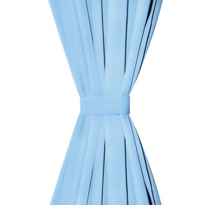 vidaXL Micro-Satin Curtains 2 pcs with Loops 140x175 cm Turquoise