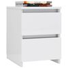 vidaXL Bedside Cabinets 2 pcs High Gloss White 30x30x40 cm Engineered Wood