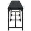 vidaXL Dining Bench Black 186x32x45 cm Steel and Faux Leather