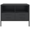 vidaXL TV Cabinet Black 68x39x50.5 cm Steel