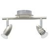 vidaXL Ceiling Spotlight with Spotlights Nickel 27 x 10 x 12 cm Metal