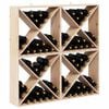 vidaXL Wine Rack 4 pcs Natural 62 x 25 x 62 cm Solid Pine Wood