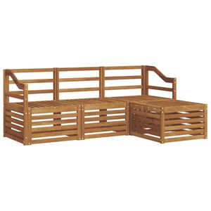 vidaXL Outdoor Sofa Set 4 pcs Natural