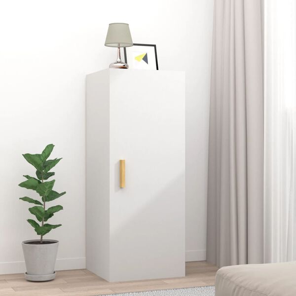 vidaXL Wall Cabinet White 34.5x34x90 cm Engineered Wood
