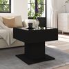 vidaXL Coffee Table with LED Black 50x50x45 cm Engineered Wood