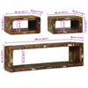 vidaXL TV Cabinet Set with Shelf 3 pcs Multicolour Solid Reclaim wood