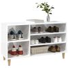 vidaXL Shoe Cabinet High Gloss White 102x36x60 cm Engineered Wood