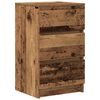 vidaXL Bedside Cabinets with 3 Drawers 2 pcs Old Wood 39x35x65 cm