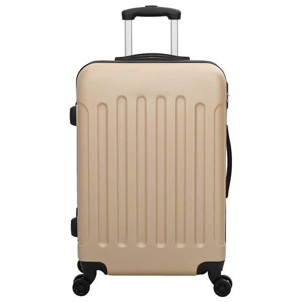 vidaXL Suitcase with Lock 3 pcs Champagne 50 x 31 x 78 cm ABS Plastic