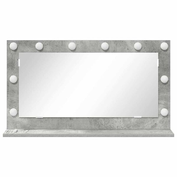 vidaXL Vanity Mirror with Mirror Concrete Grey 80 x 45 x 18 cm