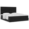 vidaXL Ottoman Bed with Mattresses Black 180x200cm Velvet
