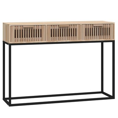 vidaXL Console Table 105x30x75 cm Engineered Wood and Iron