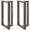 vidaXL Bar Table Legs T-Shaped&nbsp;2 pcs Black 60x35x(100-101) cm Steel