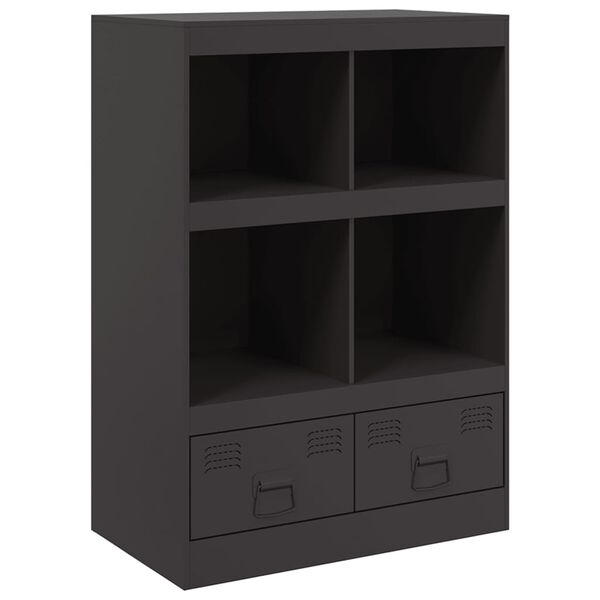 vidaXL Highboard Black 67x39x95 cm Steel
