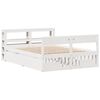 vidaXL Bed Frame without Mattress White 135x190 cm Double Solid Wood Pine