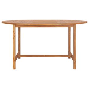 vidaXL Dining Table | Natural Teak | Solid Teak Wood | Large | Heavy Duty