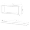 Homemania Wall Shelf Set Felicita 45x18x30 cm White
