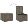 vidaXL Garden Storage Box Grey 291L Poly Rattan