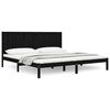 vidaXL Bed Frame without Mattress Black 200x200 cm Solid Wood Pine