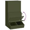 vidaXL Pig Feeder Olive Green 55 x 51 x 91.5 cm Cold-Rolled Steel