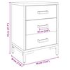 vidaXL Bedside Cabinet Brown 36x30x54 cm Solid Pinewood