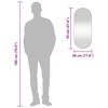 vidaXL Wall-mounted Mirror Gold 30x70 cm Oval