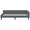 vidaXL Corner Bed Frame with Headboard Dark Grey 90 cm x 190 cm Velvet