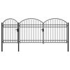 vidaXL Garden Fence Gate with Arched Top Grey 500 x 100 cm Steel