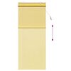 vidaXL Roller Blind with Curtains Manual Yellow 90 x 220 cm Bamboo