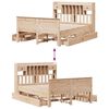 vidaXL Bookcase Bed without Mattress 150x200 cm King Solid Wood Pine